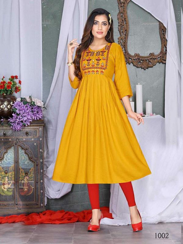 Tern Vol 2 Rayon Slub Designer Exclusive Kurti collecttion